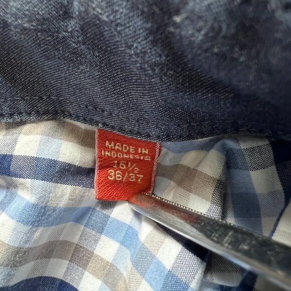 Penguin by Munsingwear Men's Shirt Slim Fit Long Sleeve Plaid | Sz 16.5 36/37 - Picture 9 of 14